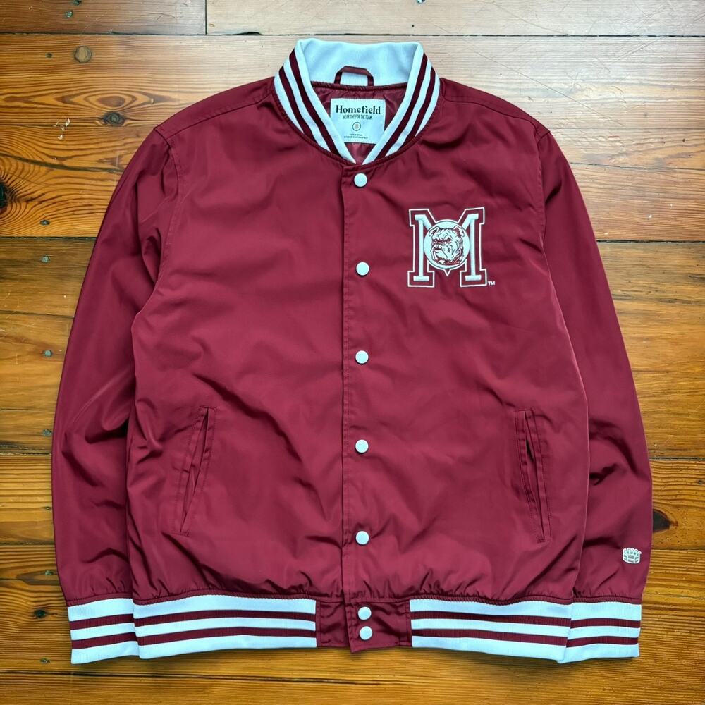 Homefield Mississippi State Bulldogs Coaches Jacket Men's Size M Red Snap Button